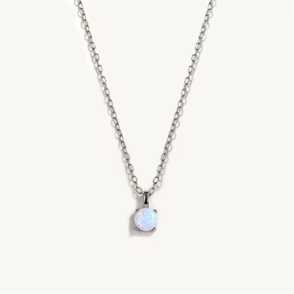 ✨Elegant Silver 925 Necklace with Opal Pendant